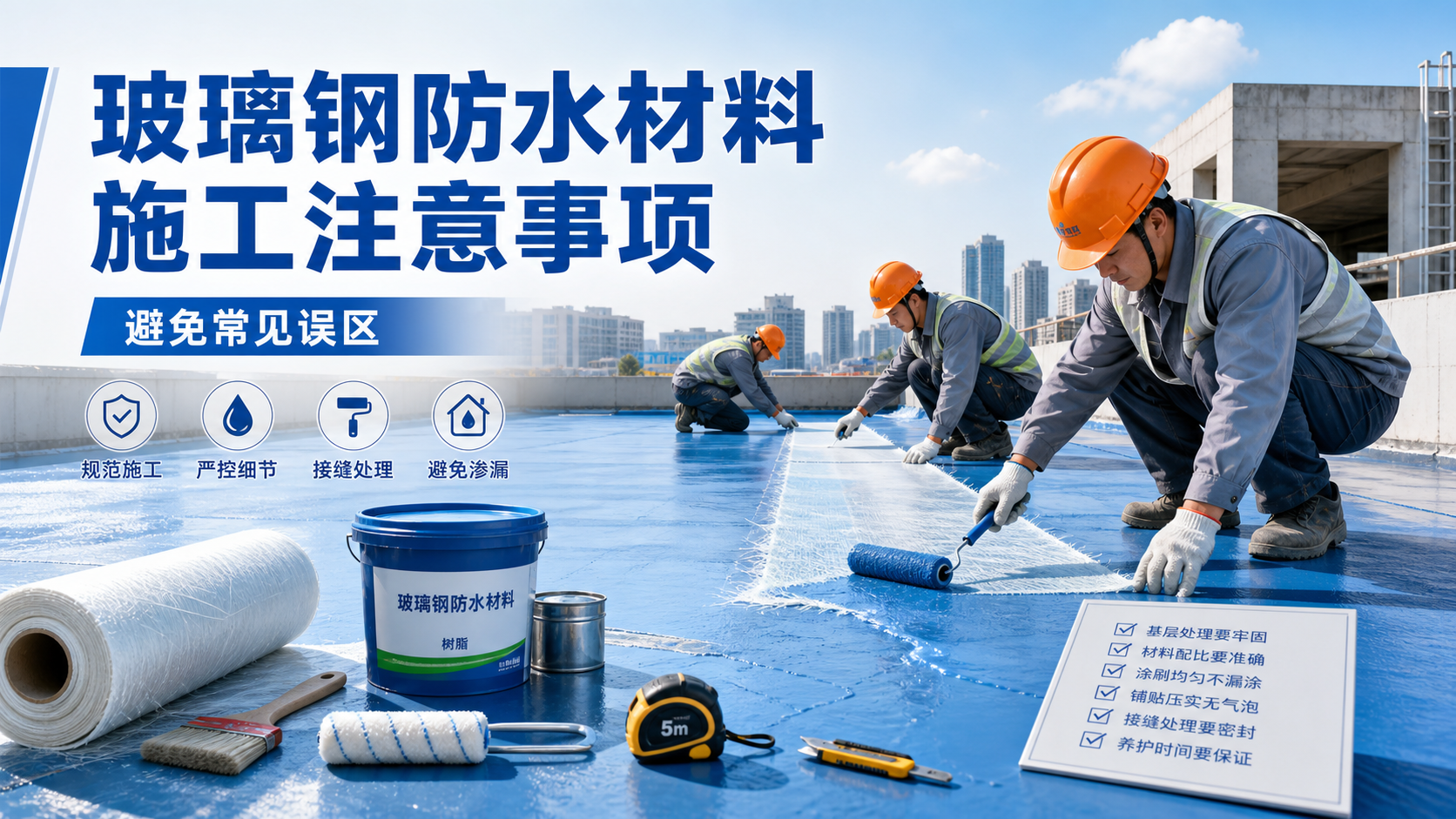 玻璃钢防水材料施工注意事项，避免常见误区 苏州 版