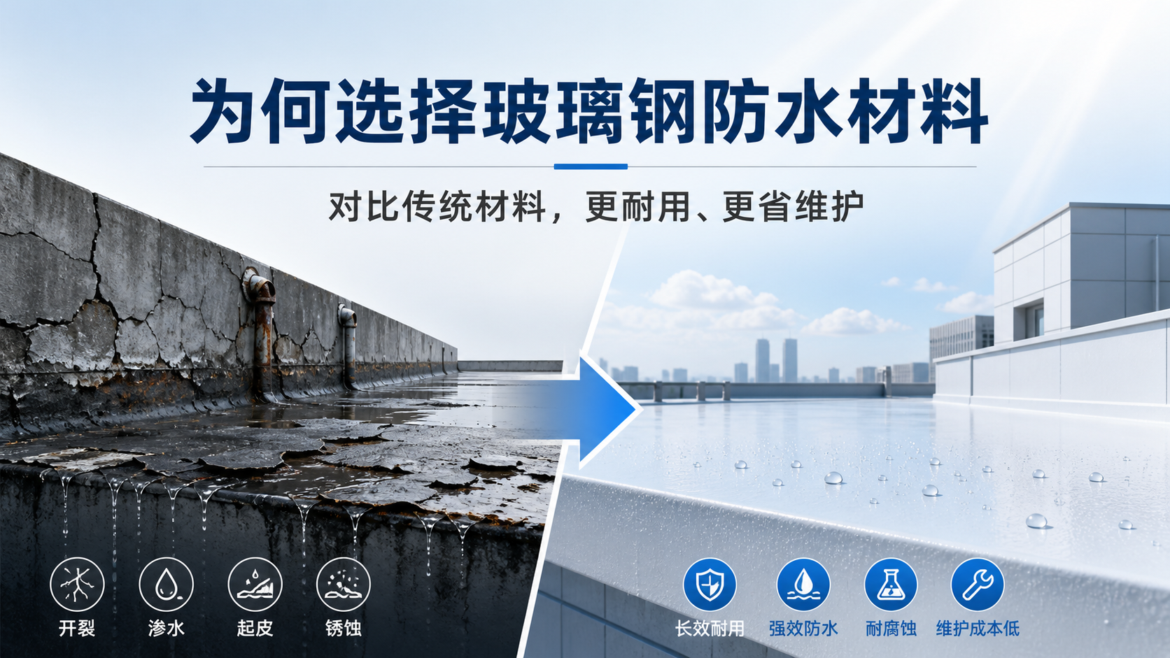 在苏州，为何选择玻璃钢防水材料而非传统材料